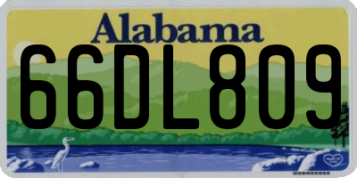 AL license plate 66DL809