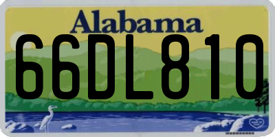 AL license plate 66DL810