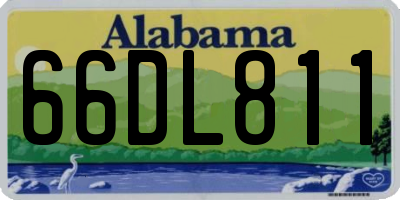 AL license plate 66DL811