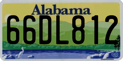 AL license plate 66DL812