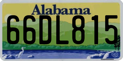 AL license plate 66DL815