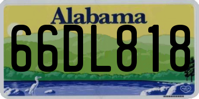 AL license plate 66DL818