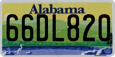 AL license plate 66DL820