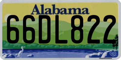 AL license plate 66DL822