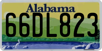 AL license plate 66DL823