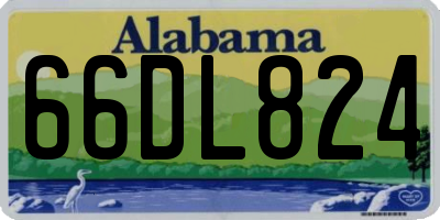 AL license plate 66DL824
