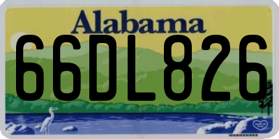AL license plate 66DL826