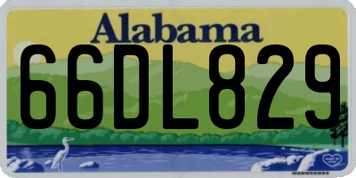 AL license plate 66DL829