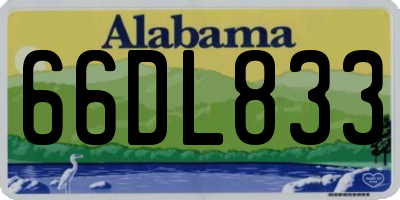 AL license plate 66DL833