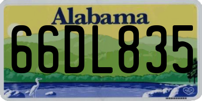AL license plate 66DL835