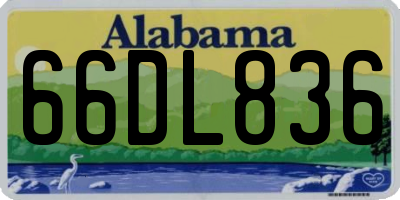 AL license plate 66DL836
