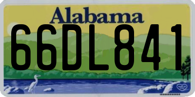 AL license plate 66DL841
