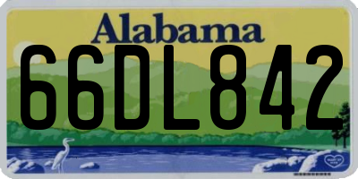 AL license plate 66DL842