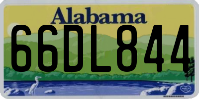 AL license plate 66DL844