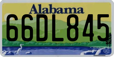 AL license plate 66DL845