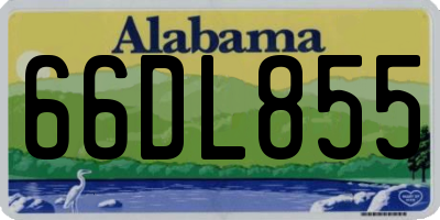 AL license plate 66DL855