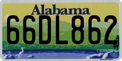 AL license plate 66DL862