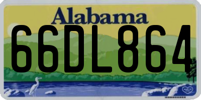 AL license plate 66DL864