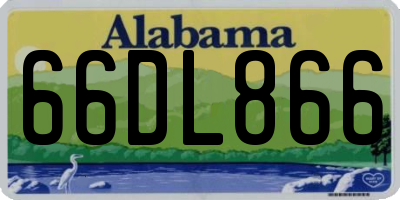 AL license plate 66DL866