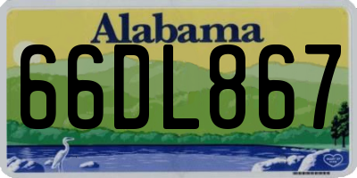 AL license plate 66DL867