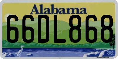 AL license plate 66DL868