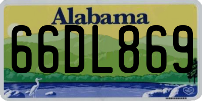 AL license plate 66DL869