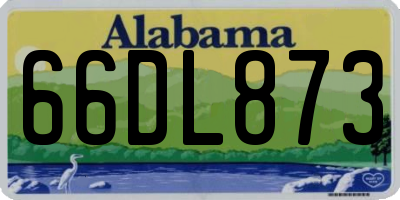 AL license plate 66DL873