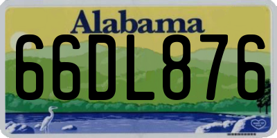 AL license plate 66DL876