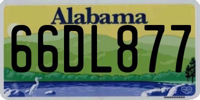 AL license plate 66DL877