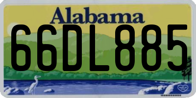 AL license plate 66DL885