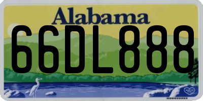 AL license plate 66DL888