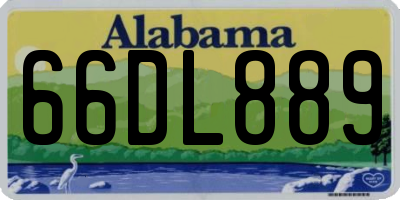 AL license plate 66DL889