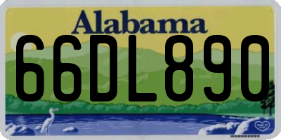 AL license plate 66DL890