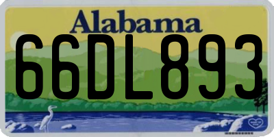 AL license plate 66DL893