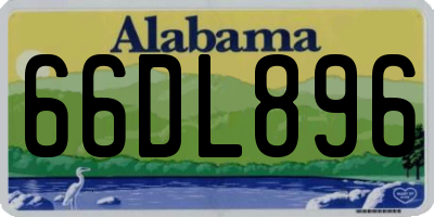 AL license plate 66DL896