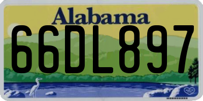 AL license plate 66DL897