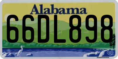 AL license plate 66DL898