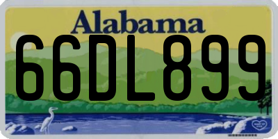 AL license plate 66DL899