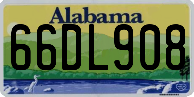 AL license plate 66DL908