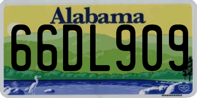 AL license plate 66DL909