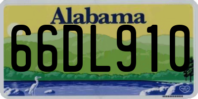 AL license plate 66DL910