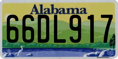 AL license plate 66DL917
