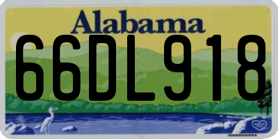 AL license plate 66DL918