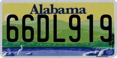 AL license plate 66DL919