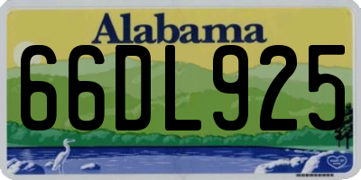 AL license plate 66DL925
