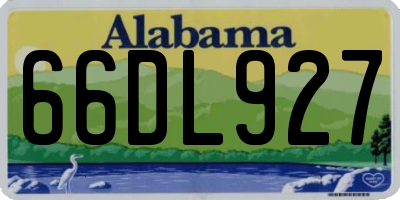 AL license plate 66DL927
