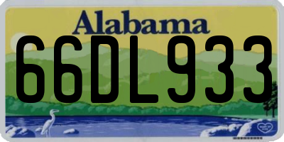 AL license plate 66DL933