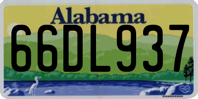 AL license plate 66DL937