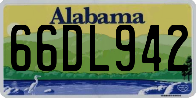 AL license plate 66DL942