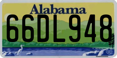 AL license plate 66DL948